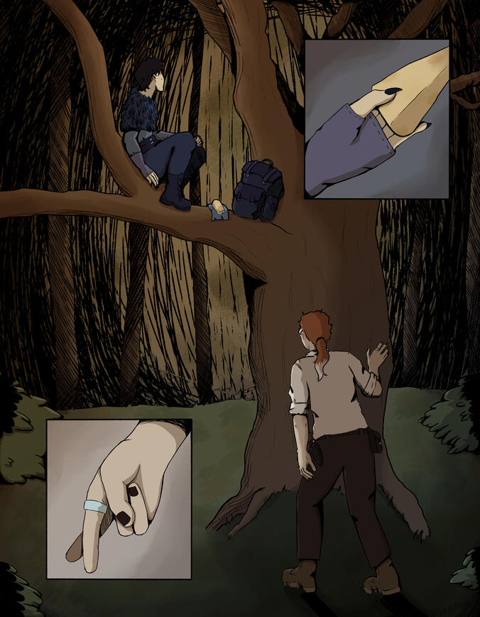 Illustration inspired by The Fox and The Crow fable